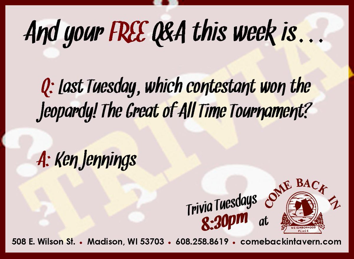 Come Back In Madison tweet media