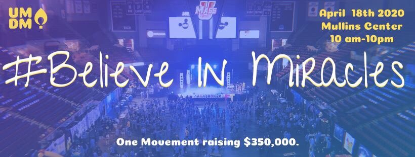 One movement toward $350,000 for Baystate Children’s Hospital. 12 weeks until UMDM 2020! #BelieveInMiracles