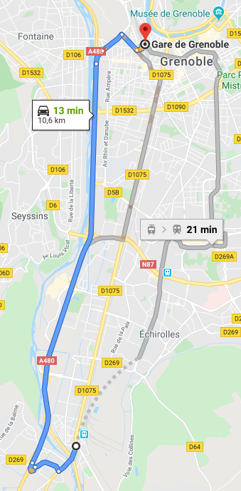 ADTCgrenoble's tweet photo. @PhixGre La zone dépose-minute à la gare de #Grenoble est maintenant rue de la Frise, d'accès facile depuis le nord, le sud, l'est et l'ouest. Elle permet d'être déposé à quelques m de la voie F. Certains GPS y mènent déjà les automobilistes qui se rendent à la gare https://t.co/87aRe3rCif