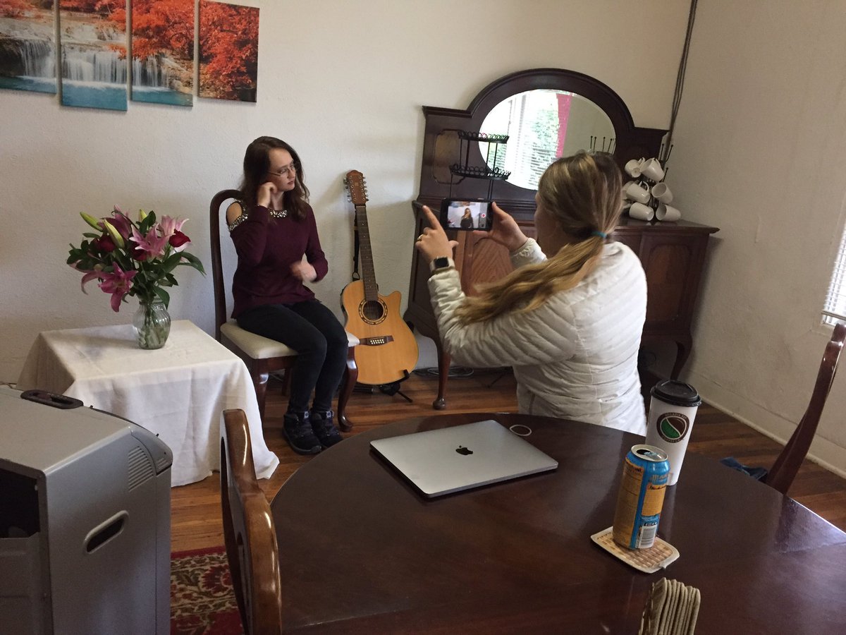 RealAustinToach's tweet image. Behind the scenes, sisters working together!