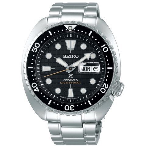 SeikoTurtle's tweet photo. New #SEIKO #KingTurtle #SRPE03 includes upgraded sapphire crystals, cyclops lens and ceramic bezel insert on significantly upgraded steel bezel. Steel bracelet. Black textured dial features gold seconds hand and dive rating #SeikoTurtle #Divers #DiveWatch #PurposeBuilt #Prospex https://t.co/BuZuSCXA0K