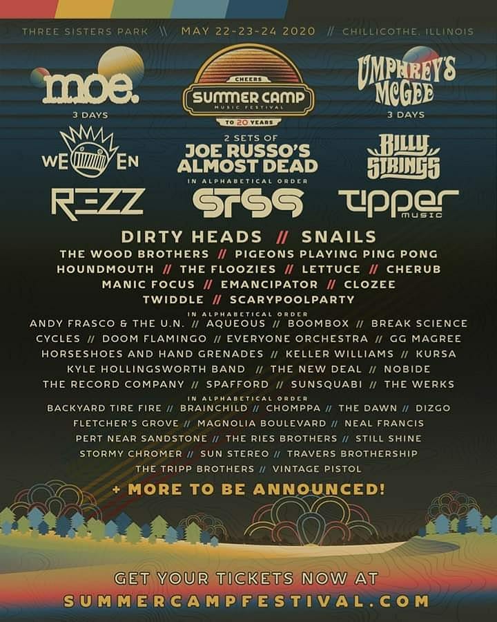 Saturday night Summer Camp: On The Road Tour battle of the bands between The Settlement, HABATAT, BERTH, Beggars Clan, and Brahctopus battle to play Summer Camp Music Festival!
#SCamp20
<a href="/SummerCampFest/">Summer Camp Music Festival</a>
<a href="/thesettlementwv/">The Settlement</a> 
<a href="/HABATATMusic/">Habatat</a>
<a href="/OfficialBerth/">BERTH</a>
@beggarsclanwv 
<a href="/brahctopus/">Brahctopus</a>