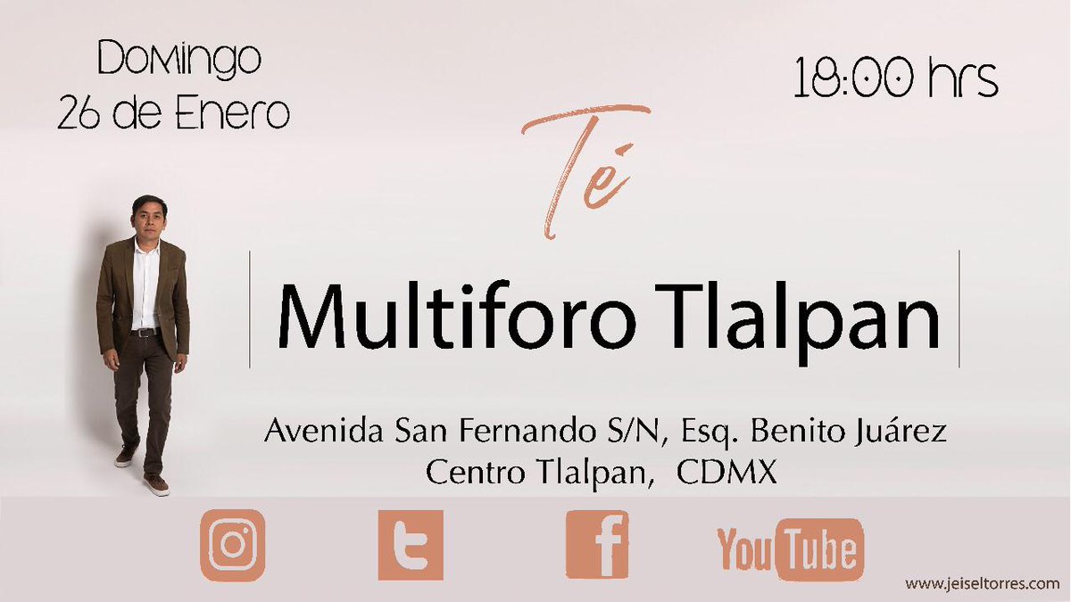 Recuerden que este 26 de enero tienen una cita con el embajador de nuestra Fundación: <a href="/jeisel_torres/">Jeisel Torres</a> , en su concierto Té. Con un cambio de escenario, ahora en el Multiforo Tlalpan. ¡Disfruten su música y sus décimas!
#FundaciónHermesMusic #JeisélTorres #Té