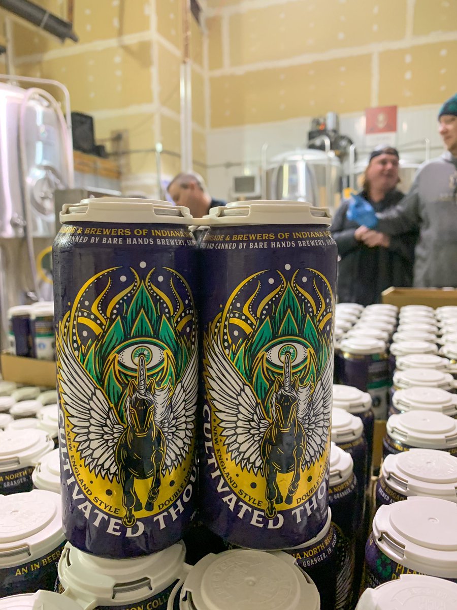 DrinkIndiana's tweet image. Beyond excite to share a sneak peek of this years @INBeerBrigade release Cultivated Thoughts! Brewed on location @Barehandsbrew in collaboration with the Brewers of Indiana Guild North Region Breweries. Look for this 🔥 New England Style DIPA premiering at #IndyWinterfest!