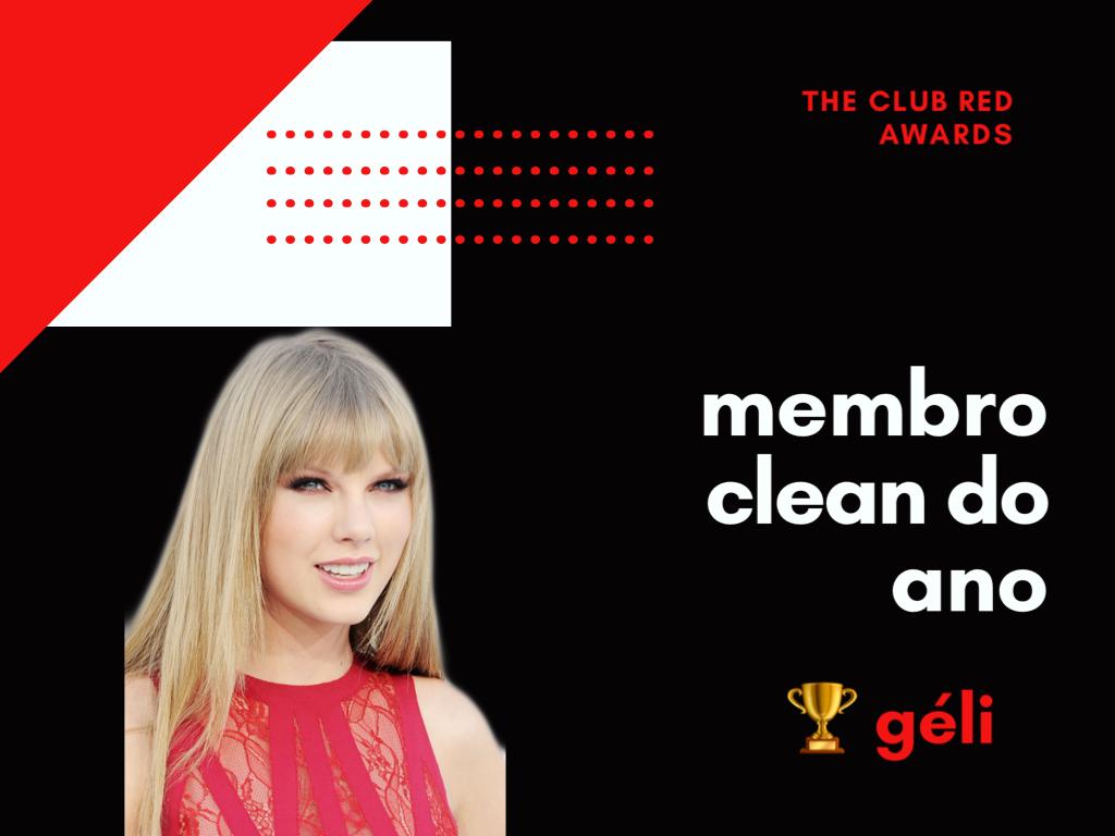 theclubred's tweet photo. and the award goes to...
a representação mais próxima da faixa de encerramento do 1989, nossa querida géli mostrou que sua legião de fãs tem disposição pra votar e levou seu primeiro prêmio da noite, como a integrante mais clean 
#TCRAs https://t.co/F4Fqy5VcOd