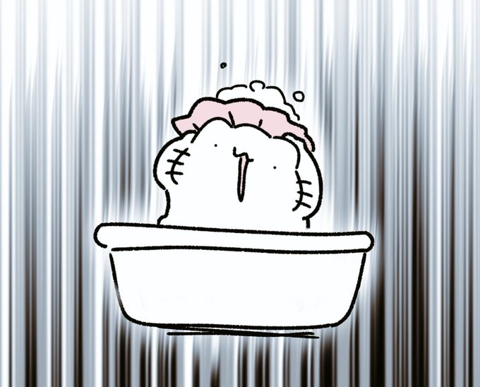入浴中、急に絶望した猫 