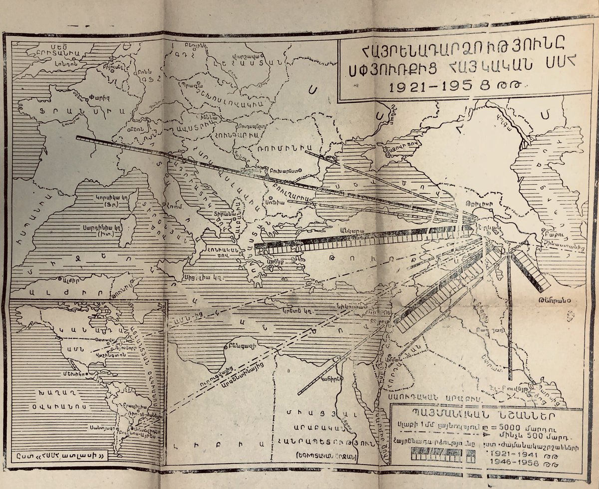 ArmenianStudies's tweet photo. FROM THE #Archives: a #map of repatriation from the #diaspora to #Soviet Armenia, 1921-1958. https://t.co/600qtpPNkr