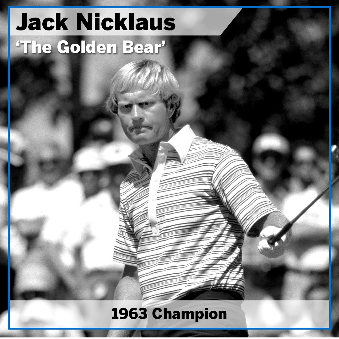 Happy Birthday to 1963 Champion and designer of one of three courses played during the event, Jack Nicklaus!   