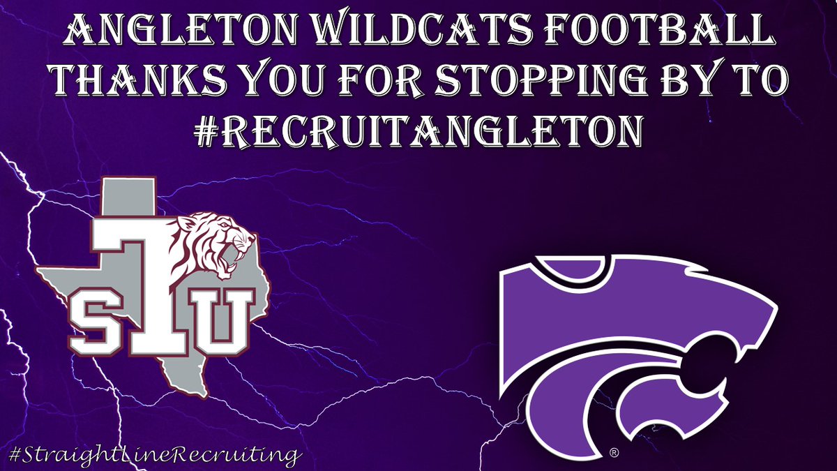PurpleReignFB's tweet image. Thank you to @JTBrown721 and @TSUFOOTBALL for stopping by to #RecruitAngleton today! #StraightLineRecruiting #PurpleReign