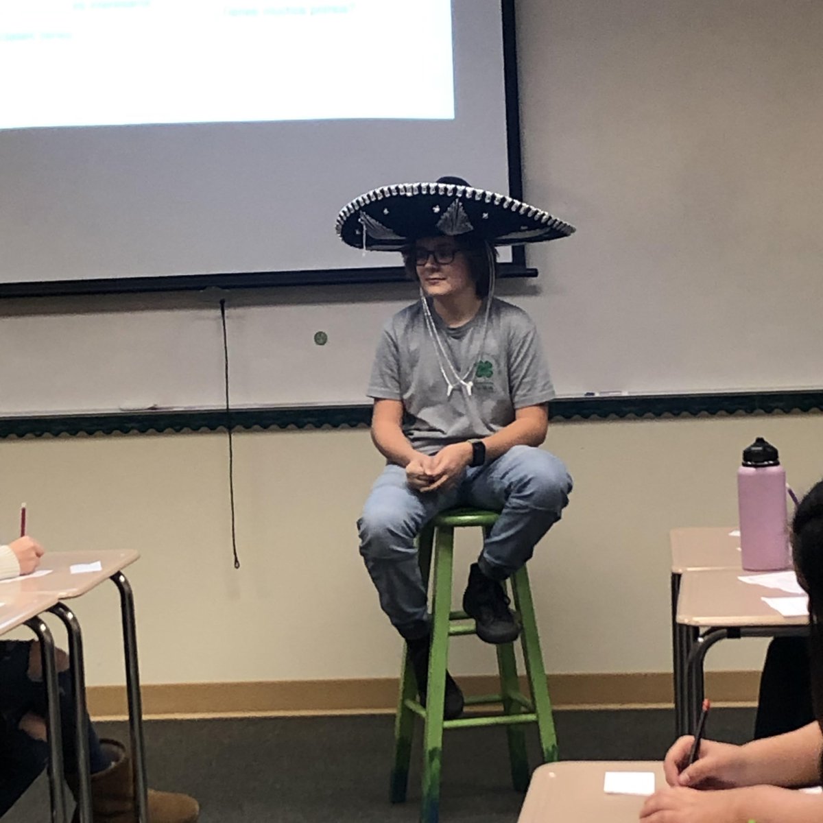 WMS_Spanish's tweet photo. Hot Seat interviews let us acquire language and build relationships through student centered learning. As a bonus, we got to celebrate this awesome kiddo on his birthday last week! https://t.co/IyoSBmDpkO