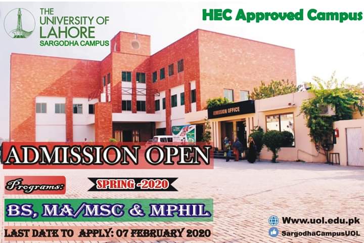 MSCreationspk's tweet photo. Admission Open .
Spring-2020
#ADMISSION #Spring_2020
Last Date to Apply : 07 February 2020
For More informations Please Visit UoL SGD Campus (10-KM Lahore Road Sargodha) .
@Drzulifqar91 @uol_sargodha @uolcitycampus @UOS_edu @cdcUOS https://t.co/RTfw3jjZoI