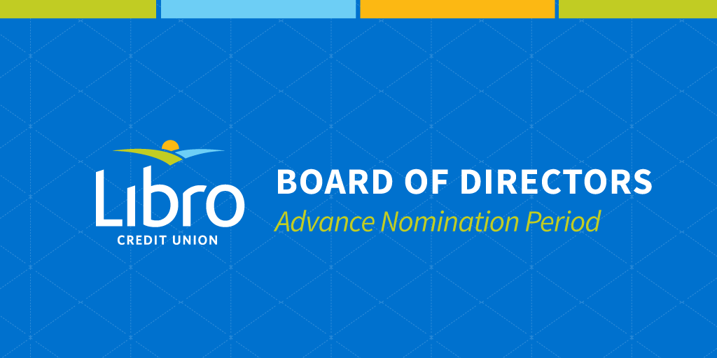 LibroCU's tweet photo. We have a purpose beyond profit, and there are people behind the purpose. A key role at Libro is becoming a member of the Board of Directors. Our website will tell you more > https://t.co/CLufPmbwk5 #credituniondifference #belibro #purposedriven https://t.co/pvG6Dai20k