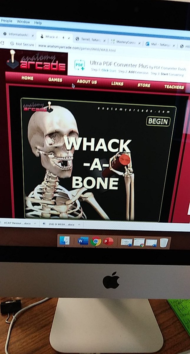 ScienceTerrell's tweet photo. Students did really well using #anatomyarcade to practice labeling and identifying the major bones in the body. #techologyandscience #hillcrestmspats https://t.co/8dPuRNAcfY