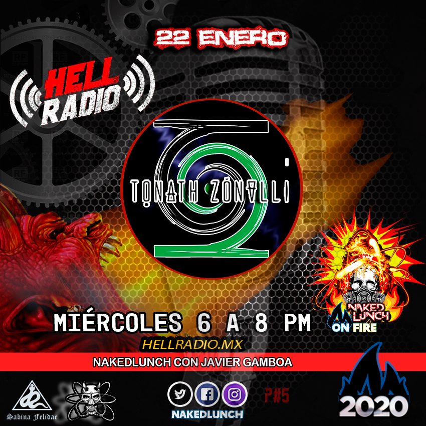 nakedlunchgr's tweet photo. Miércoles 22 Enero #programa5 #NakedLunchoNFire @HellRadio2 #6a8pm, el #3erGrado de la música, ¿como podemos relacionar 3 bandas y cual es dicha relación? (6a8 pm) en cabina @TonathZonalli #ArmageddonFest lanzaron el LP “Después del Quinto Sol” (7a8 pm) https://t.co/YOW6Se6bxN https://t.co/MJFpT2nXDg