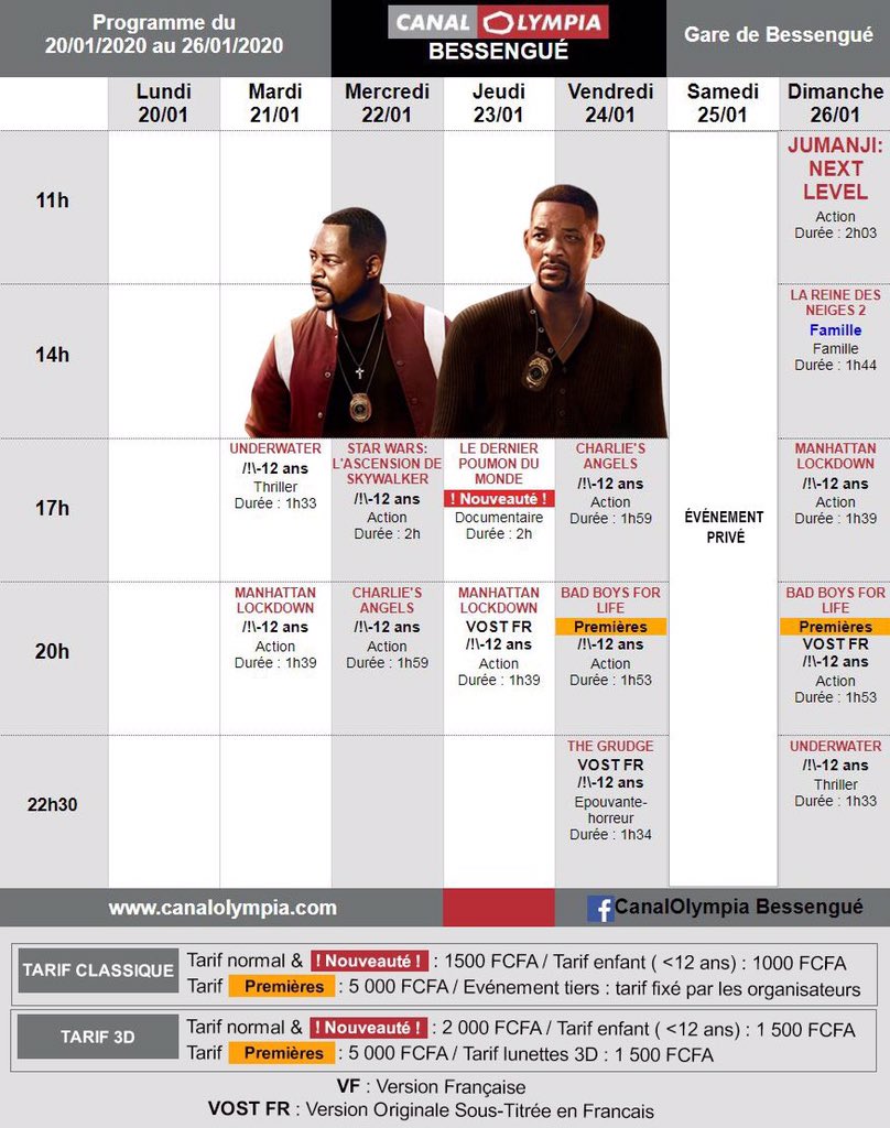 D____Arthur's tweet photo. PROGRAMME DE LA SEMAINE #CINEMAEDEN #CANALOLYMPIA #DLA #YDE
#HappyBirthdayTaehyung #DOUALACESTLAPUISSANCE #YAOUNDECESTLAMAGIE #DCLP #DLAOUT #237COMMMUNITY https://t.co/4XlpwHwRnA