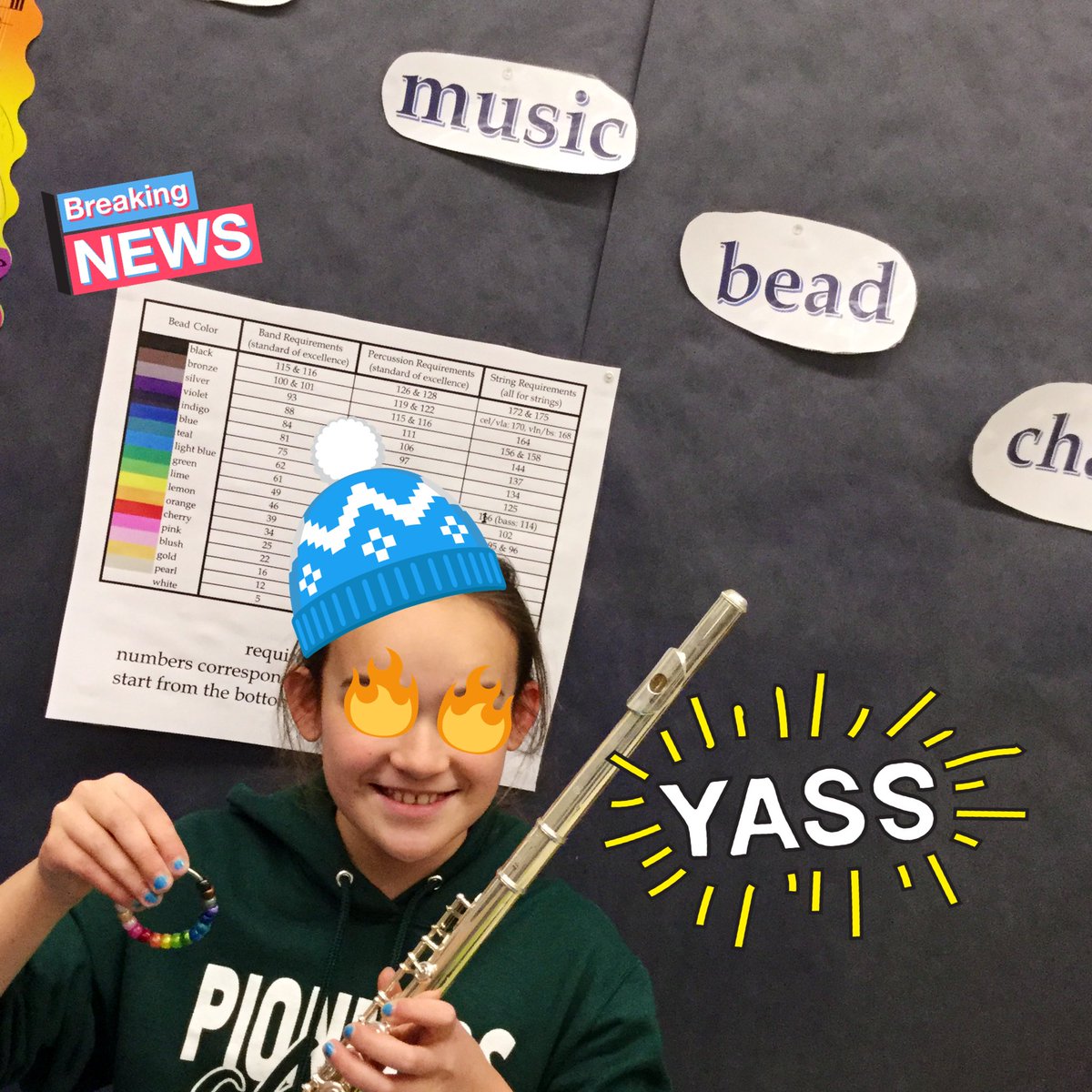 So proud of EC! Another black bead recipient today!  #HardWorkPaysOff #MakingMusicMakesYouSmarter #TheMusicBeadChallenge