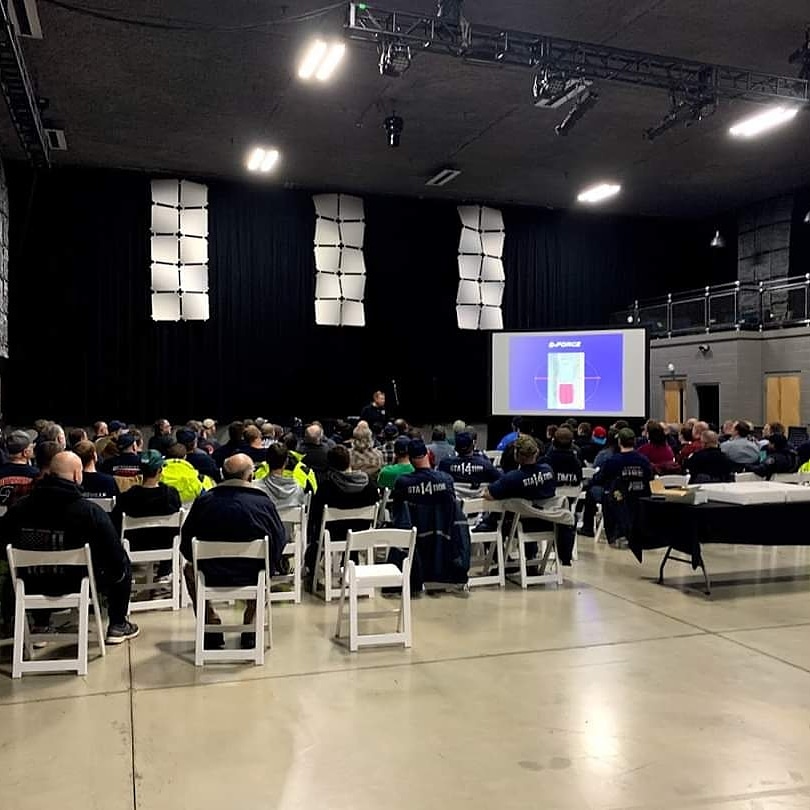 lititzfire's tweet image. Last evening over 90 emergency services personnel, including 20 Lititz members, came together at Rock Lititz Pod 2 to hear Chris Daly's Drive to Survive presentation.