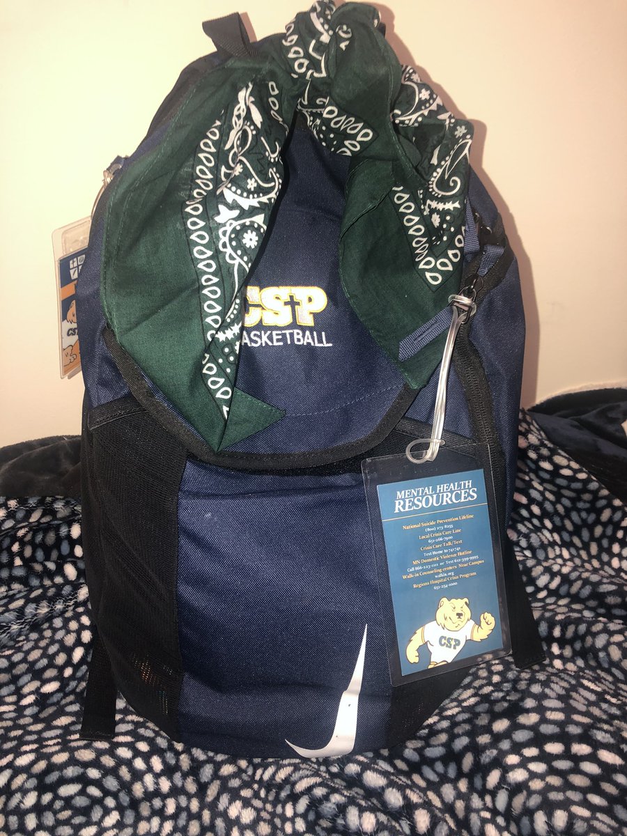 CSP SAAC has taken the pledge to improve community solidarity, reduce the stigma, and increase help-seeking behavior for mental illness by tagging bags with green bandanas &amp; bag tags with mental health resources. Stop by the tunnel on Wednesday&amp;Friday to take the pledge!