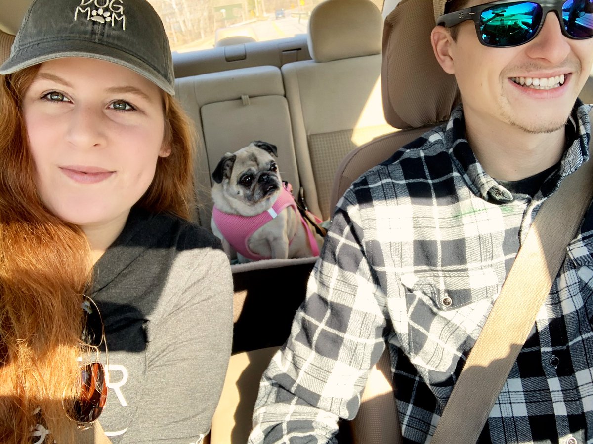 EmilyRomano's tweet photo. Cutest Pug (and husband) award goes too.... 

😏🥰❤️🐾 https://t.co/jfylQhUzdL