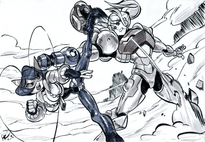Commission of Fallout vs. Samus for @LordVizka ! Pretty fun to end up having Fallout involved in a commission lol~ Thanks! 