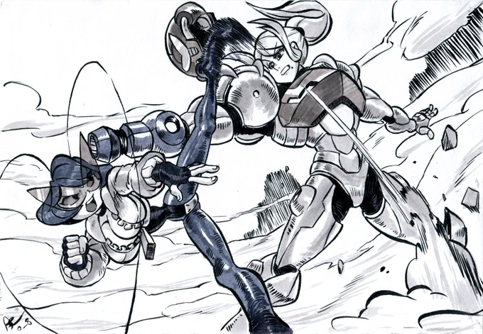 Commission of Fallout vs. Samus for @LordVizka ! Pretty fun to end up having Fallout involved in a commission lol~ Thanks! 
