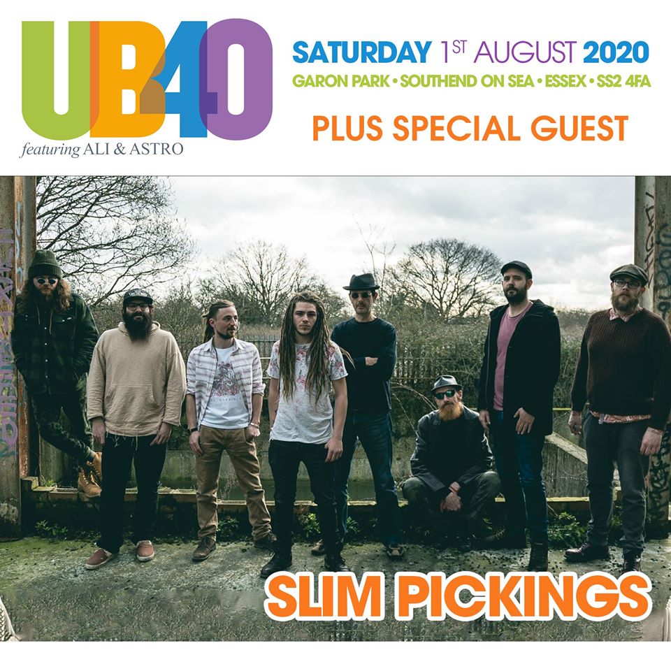 Just got added to this insane line up! 
UB40 featuring Ali and Astro Plus Special Guests
THE DUALERS
GENTLEMAN'S DUB CLUB
HOLLIE COOK
Saturday 1st August 2020 - Garon Park,Southend on sea..
Last Few Tickets here skiddle.com/e/13663355