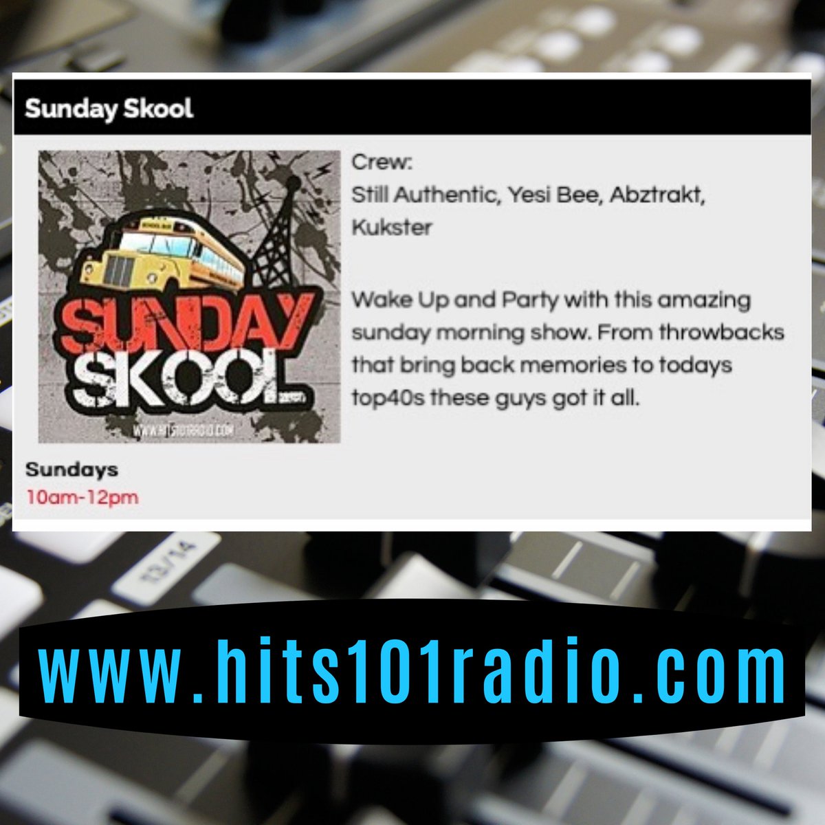 sundayskoolshow's tweet photo. #SundaySkoolShow #Hits101Radio #WeBangThemHits https://t.co/uDRBPtL3CX