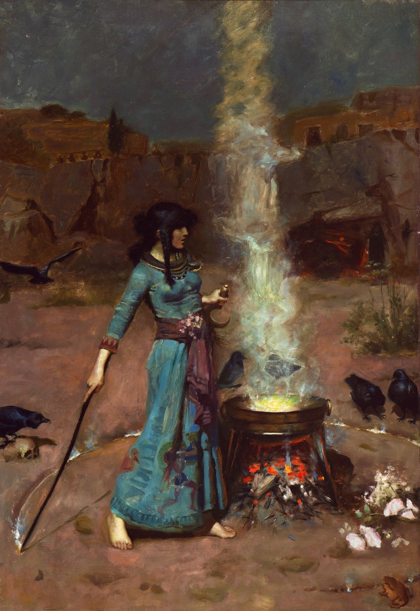 AestheticHoard's tweet photo. John William Waterhouse - (1849-1917)
'The Magic Circle'

Waterhouse's work never fails to impress.
Full Post here:
https://t.co/9cZwo5BF0V

#art #waterhouse #johnwilliamwaterhouse #themagiccircle #beautiful #aesthetichoard #witch #potion #coven #strangebrew #painting #painter https://t.co/0gOSWUBP1z