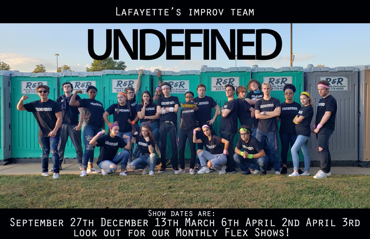 Undefined will be performing during the 1st and 2nd blocks of flex tomorrow, January 22nd, in the theatre! Admission only costs $1, so tell your friends and meet us there!