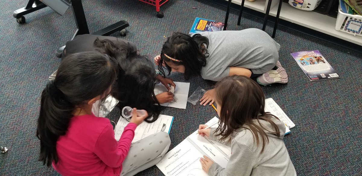 We are examining different materials in objects.