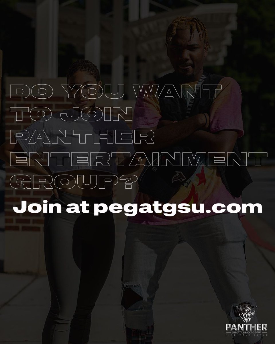 NCEG_GSU's tweet photo. 🔴 TONIGHT 🔴 

Want to join Panther Entertainment Group? Join us TONIGHT at our informational meeting to learn more about the organization and ask us any questions you have. The meeting is at 6 pm in suite 200 in the Creative Media Industries Institute. Hope to see you there! https://t.co/9RmgsYsFzz
