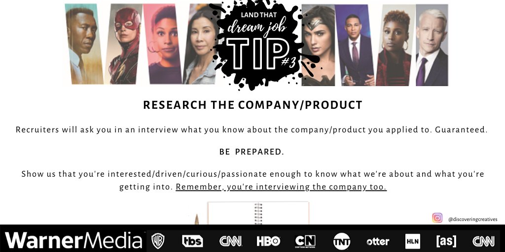 AshleyMRecruits's tweet photo. Here's an example --- Interviewing for a social media role that'll be working on the HBO acct? You better be following their social accts and have an idea of what opportunities there are for improvement. Do your #research. #jobtips #careertips #interviewtips #nowhiring #work https://t.co/EECXl2Wlal