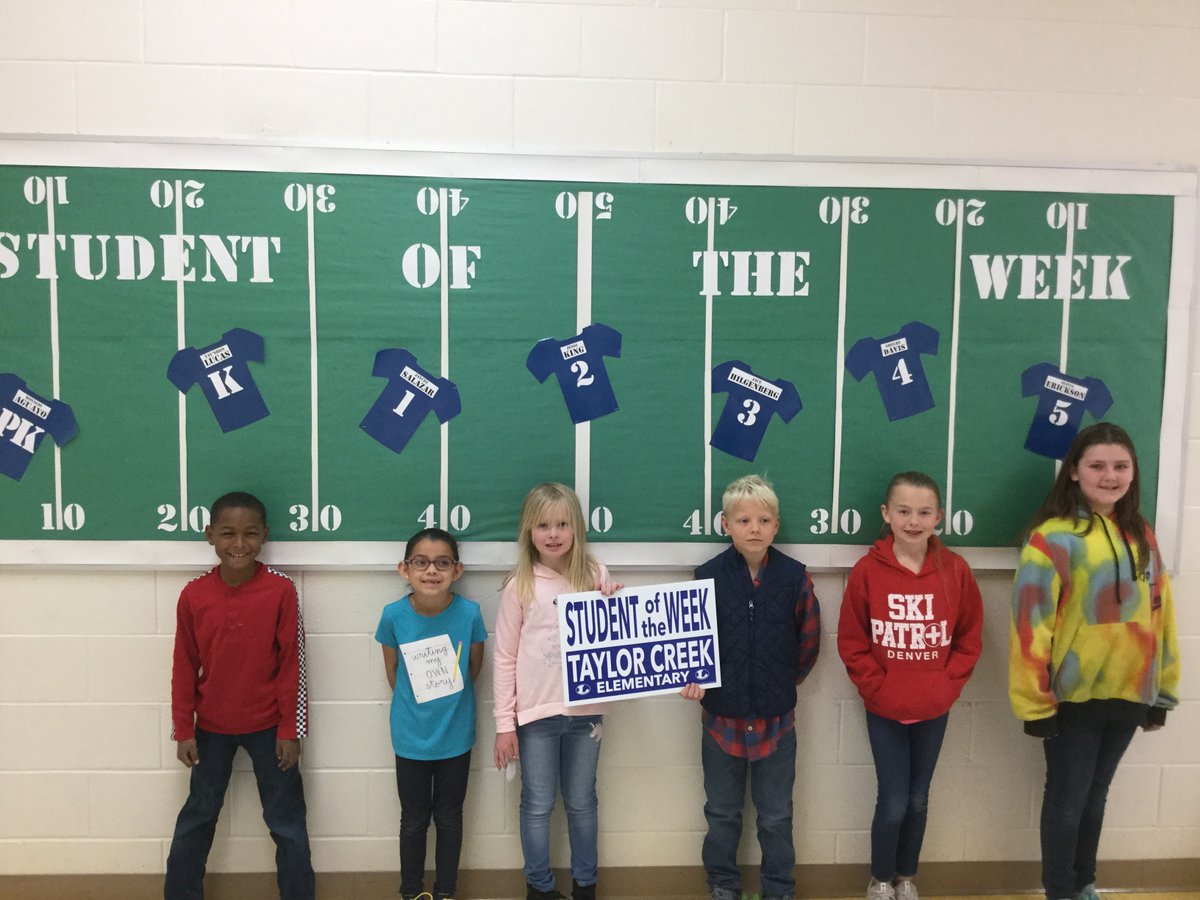 Our Students of the Week for this week are:  Rosalio Aguayo, Tay'Shon Lucas, Jaycee Salazar, Jessi King, Jace Hilgenberg, Shelby Davis, &amp; Olivia Erickson.  Congratulations everyone!  <a href="/lampasastce/">Taylor Creek Elementary</a>  #thinkbiglisd  #thinkbigtce