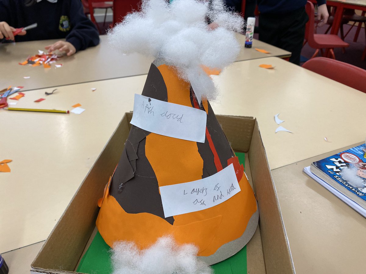 porchester's tweet photo. What did the children create with the resources they were given?
Labelled 3D models of volcanoes that they then took outside and ‘erupted’. https://t.co/3rllTs06ZA