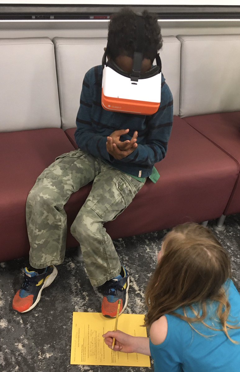 CheskyLib's tweet photo. Huge thank you to to @WildcatFndt for the funds to purchase virtual reality sets from @ClassVR and @areardon for getting them ready to roll. Students (and teachers and parents) experienced shearing a sheep and milking a cow as part of Ag Day. #MASDlibraries https://t.co/IacPMaWtQZ