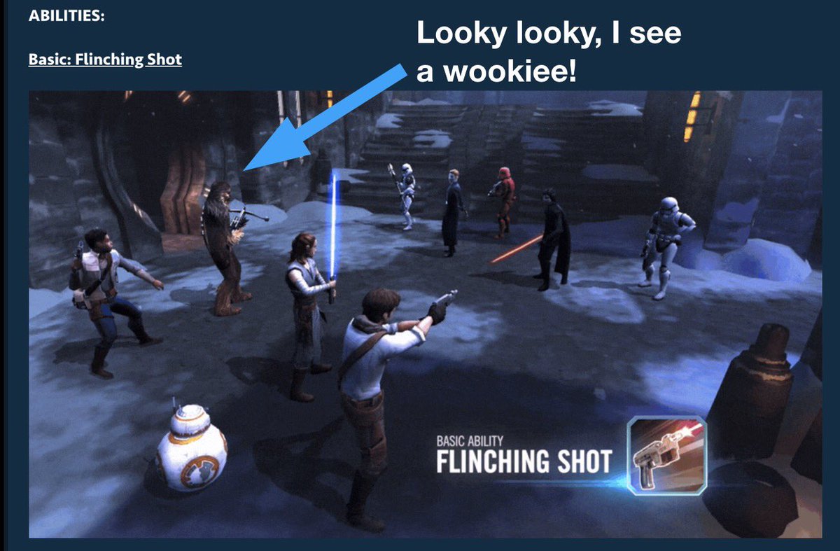 clash_doe's tweet photo. Vet Chewy in the Poe reveal 😍 @TMoneyGee @goodolmaurice #swgoh #scoundrels4life https://t.co/yVCnquc2ju