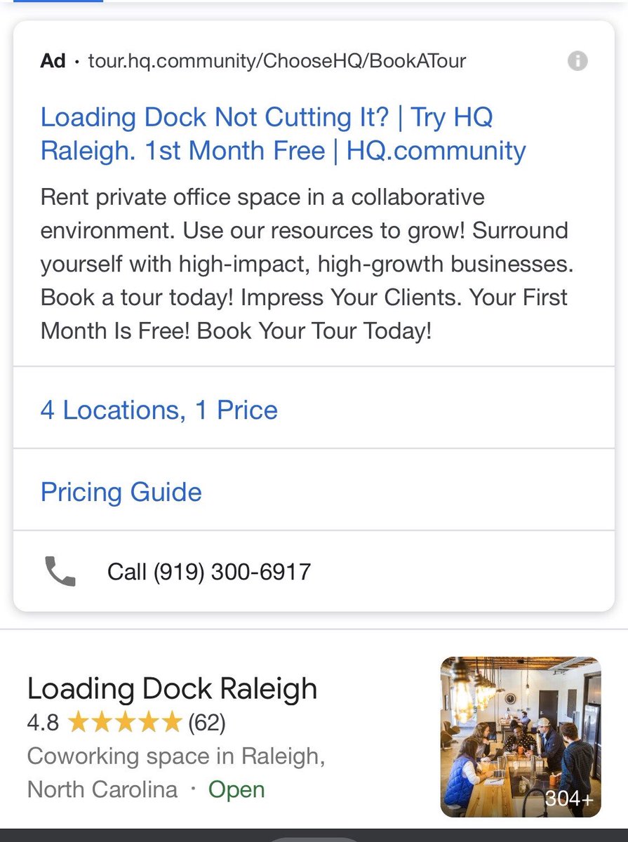 TaylorYMeadows's tweet photo. Local businesses should support other local businesses even if they share the same space. I was uncomfy receiving this ad, @HQRaleigh. There are better ways to differentiate yourself. You and @LoadingDockRal have different vibes and that’s great! https://t.co/phZHw5h5Ba
