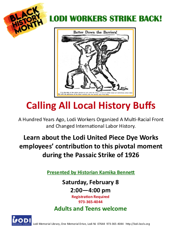 NorthNJDSA's tweet photo. all months = black history month but february is around the corner! how exciting! during our iconic Official Month, on february 8, 2020 learn about the Lodi United Piece Dye Works and their contribution to history. Presented by historian Kamika Bennett! https://t.co/vrlbubEpgX