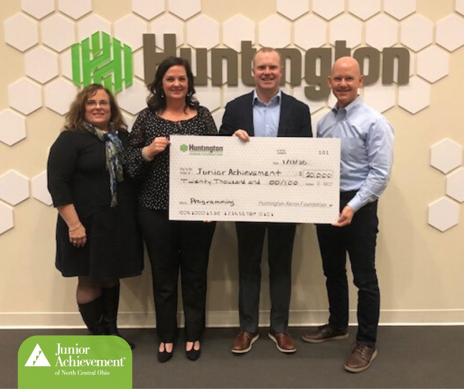 JANCOhio's tweet image. #Thankyou to @huntington for investing in students' futures with $20,000 for local #JAprograms! Many thanks to Nick Browning (Akron Region President) for meeting with the JA of NCO team!