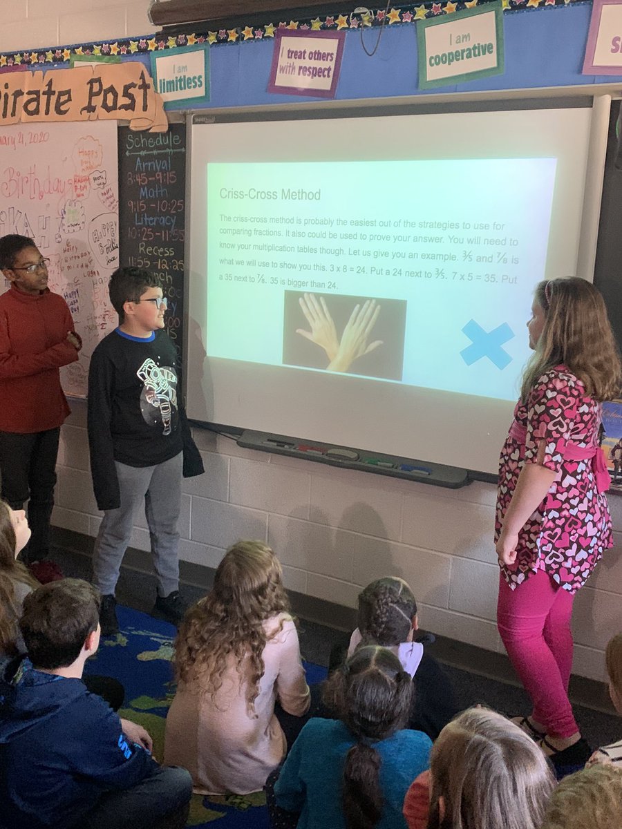 haystravelers's tweet image. Presenting what they know about comparing fractions @PleasantUnionYR #collaboration #GoogleSlides #TeachTheClass #ComparingFractions