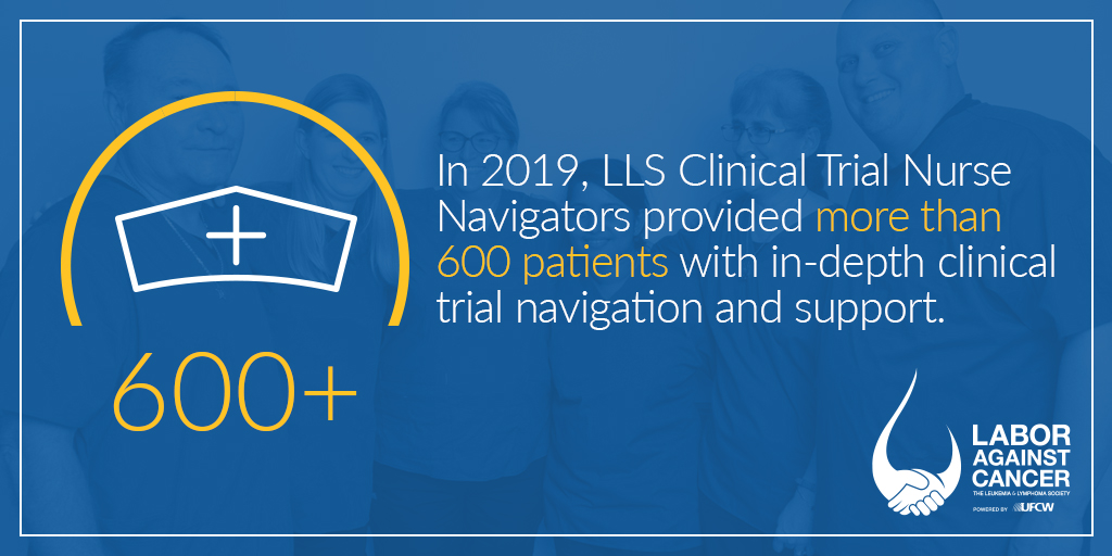 UFCW's tweet photo. Every year our #LaborAgainstCancer campaign is proud to support @LLSusa's lifesaving care and research.
In 2019, they helped connect 600+ patients & families with clinical trials & treatment. Thank you to everyone doing their part in the fight against #cancer. https://t.co/kdPXGUlzFq
