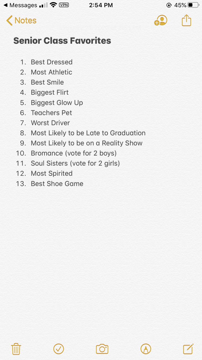GCMPatsYearbook's tweet photo. Senior Class Favorite Elections will begin TOMMOROW !!!!! Here are the categories! https://t.co/hQRKpA5SZV