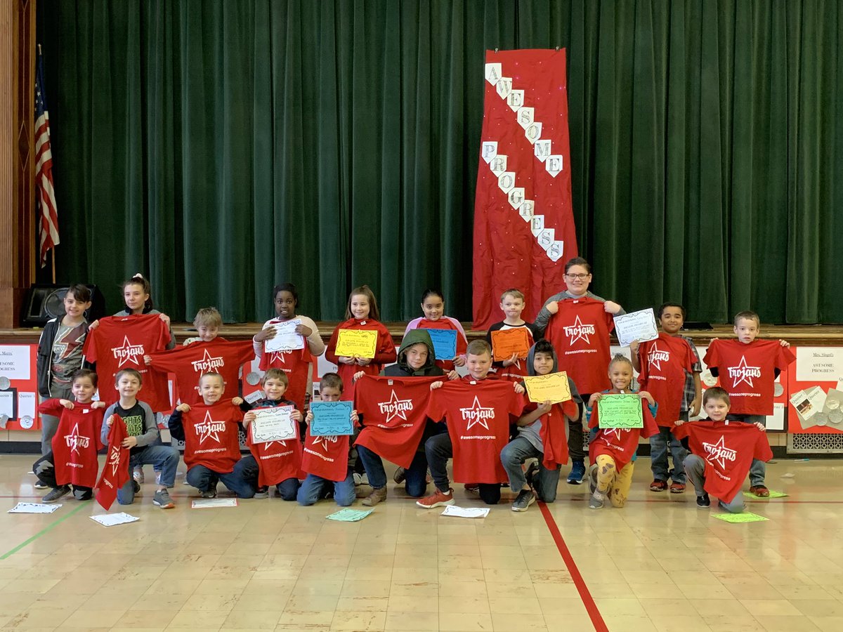 Kyle_TCS's tweet photo. We recognized our #AwesomeProgress students this morning! Our district mission focuses on empowering students to work hard, and these students demonstrated grit, perseverance and Growth Mindset during the 2nd grading period. See Facebook for additional pics. #TheTrojanWay https://t.co/D2AP0rOzEW