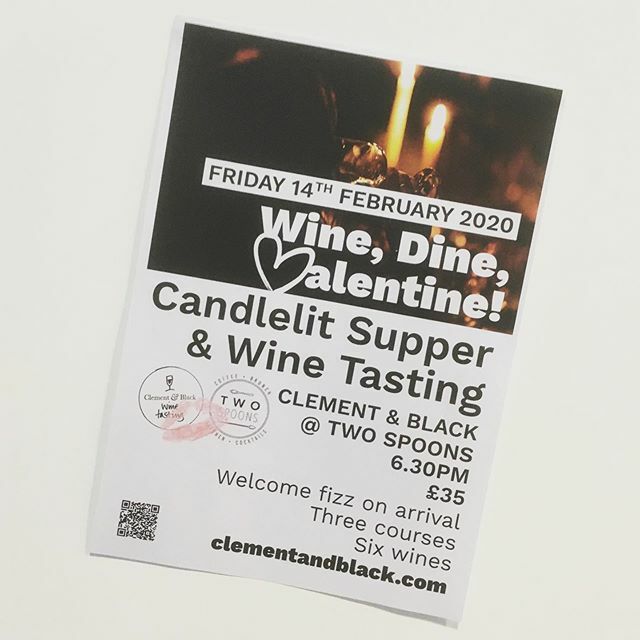 Wine, Dine, Valentine! Our candle lit supper and wine tasting is back for a second year ft. a delicious menu from the clever gang <a href="/twospoonslondon/">Two Spoons</a>. (You know it’s really happening when the posters are on the back of a bathroom door)...tickets via link in… ift.tt/2sPa3Aw
