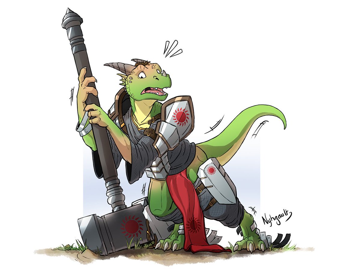 Kobold Paladin -"After the magic spell hit him, he was surprised it di...