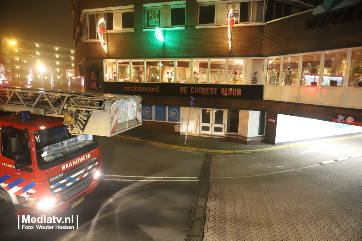 Melding brandweer Winkelhof Leiderdorp inzake gebouwbrand