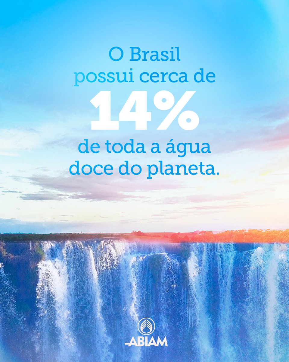abiamorg's tweet photo. O Brasil é o país do mundo que possui maior quantidade de água doce no planeta. É mais que todo o continente europeu ou africano. Água é fonte de vida, preserve!

#ABIAM #águamineral #fontedevida #bebadessaágua #saúde https://t.co/XcYYjdjJvf