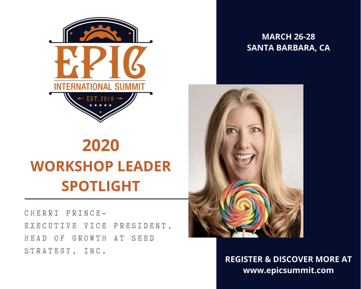 seedstrategy's tweet photo. We're excited to announce that Seed's @CherriPrince3 will be a featured speaker at the EPIC Impact Society's International Summit this March. We hope to see you there! #SeedStrategy #EpicSummit #Creativity https://t.co/67oh8k0B3f