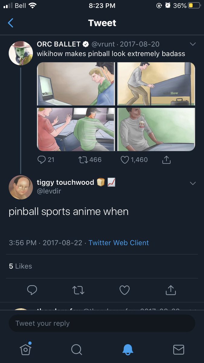 sarcassms's tweet photo. i use twitter like once a week wtf does this mean ?? how was i fuckin MENTIONED in this tweet abt PINBALL ?? https://t.co/1wScQuowVk
