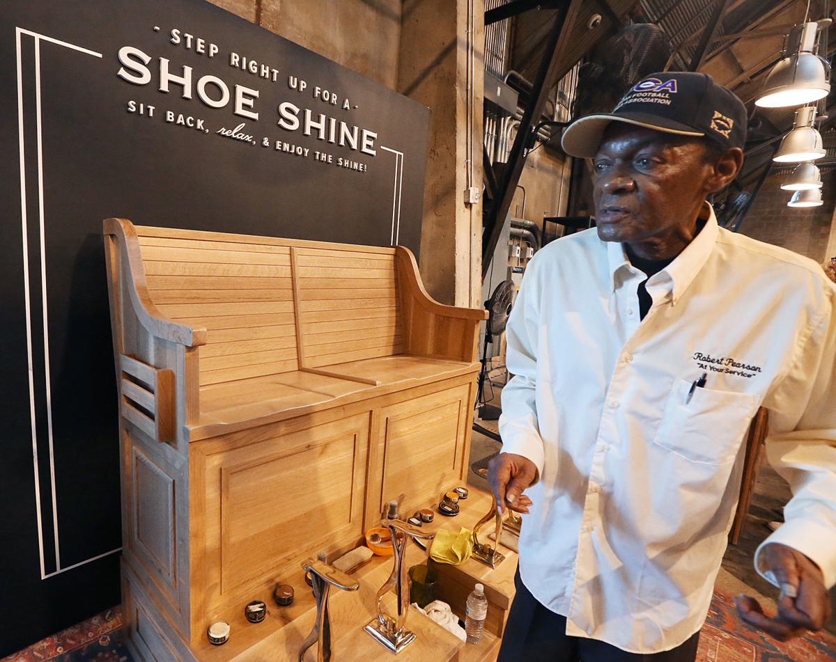 broocrum's tweet photo. Waco shoeshine man who got kicked out of the airport after 14 years gets new gig at @magnolia and the "Rolls Royce" of shoeshine stands from @chipgaines  https://t.co/dvIPb84OPS https://t.co/iRhix9BU1c